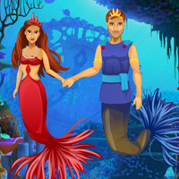 Free online html5 games - Wowescape Escape Game Save The Mermaid Couple game 