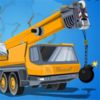 Free online html5 games - Demolition Crane Parking game 