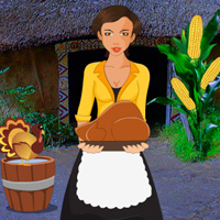 Free online html5 games - Thanksgiving Corn Village Girl Escape game - Games2rule 