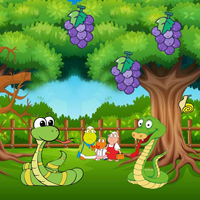 Free online html5 escape games - Wow Snakes Surrounding Frog Family