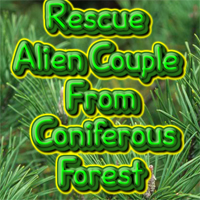 Free online html5 games - Rescue Alien Couple from Coniferous Forest game - Games2rule 