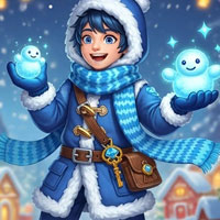 Free online html5 games - Snowball Kid Escape  game 