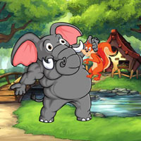 Wow Squirrel Trapped To Giant Elephant