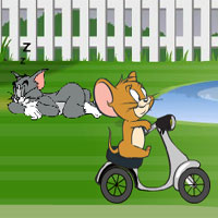 Free online html5 games - Tom And Jerry Backyard Ride game 