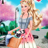 Free online html5 games - Barbie Bike Luvin' game 