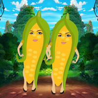 Free online html5 games - Twin Corn Girls Escape game 