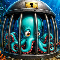 Free online html5 escape games - Help the Trapped Octopus
