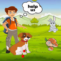 Free online html5 escape games - BIG Wounded Dog Reach House