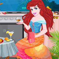 Free online html5 games - Ariel Kitchen Cleaning game 