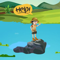 Free online html5 games - Little Boy Pond Escape game - Games2rule 