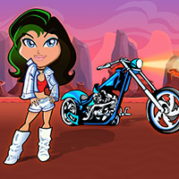 Free online html5 games - Girl Moto Racing game 