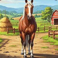 Free online html5 escape games - Farm House Horse Escape