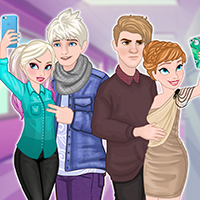 Free online html5 games - Frozen Couples Selfie Battle game 