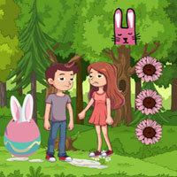 Free online html5 games - Wow Couple Escaped Easter Land game 