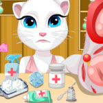 Free online html5 games - Talking Angela Foot Injury game 