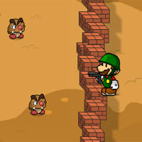 Free online html5 games - Mario vs Zombie Defenses game 