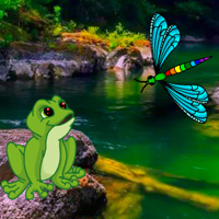 Free online html5 games - Big Dragonfly Land Escape game 