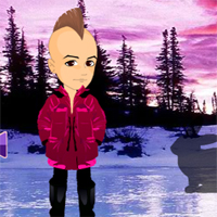 Free online html5 games - Wow Snow Punk Boy Escape game 