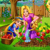 Free online html5 games - Rapunzel Mommy Gardening game 