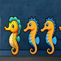Free online html5 games - 8B Playful Seahorse Escape Adventure game 