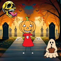 Free online html5 escape games - Girl Behind The Pumpkin Witch