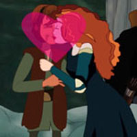 Free online html5 games - Princess Merida Kissing game 