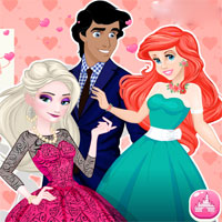 Free online html5 games - Elsa and Ariel Love Rivals game 