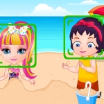 Free online html5 games - Baby Barbie Beach Slacking game 