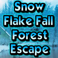 Free online html5 games - Wow Snow Flake Fall Forest Escape game 