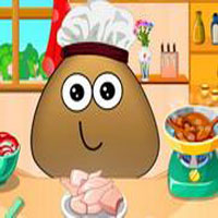 Free online html5 games - Pou Cooking Lesson game 