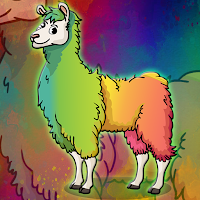 Free online html5 games - FG Rainbow Llama Escape game 