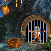 Free online html5 games - Games4King Mighty Tiger Escape game 
