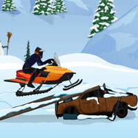 Free online html5 games - Snowmobile Rush game 