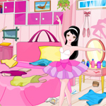 Free online html5 games - Ballerina Girl Messy Room Cleaning game 