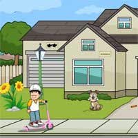 Free online html5 games - Little Boy Skate Scooter game 