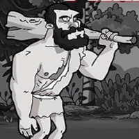 Free online html5 games - Black And White Prehistoric Man Escape game - Games2rule 