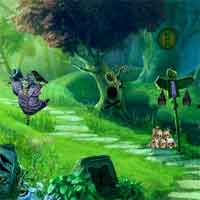 Free online html5 games - 8bGames Halloween Cute Witch Escape game - Games2rule 