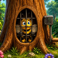 Free online html5 escape games - Rescue the Trapped Bee