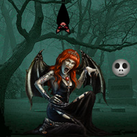 Free online html5 games - Big Vampire Land Escape game 
