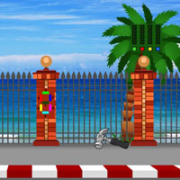 Free online html5 games - G2J Beach Road Bike Escape game 