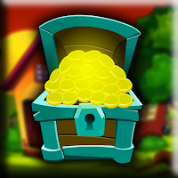 Free online html5 games - Tiled Roof House Gold Treasure Escape game 