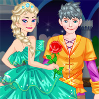 Free online html5 games - Elsa and Jack Frost Winter Dating game 