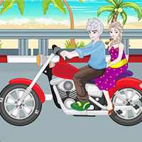 Free online html5 games - Elsa Dating Bike Accident game 