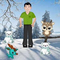 Free online html5 escape games - BIG Find Puppy From Winter Land