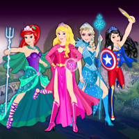 Free online html5 games - Princess Superteam game 