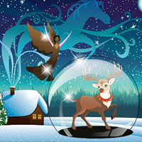 Free online html5 games - HOG Christmas Reindeer Escape game 