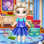 Free online html5 games - Baby Elsa School Prep game 