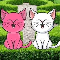 Free online html5 games - Cat Couple Garden Escape HTML5 game - Games2rule 