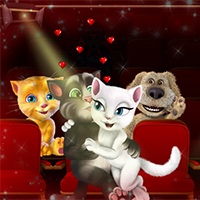 Free online html5 games - Tom and Angela Cinema Kissing game 