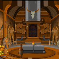 Free online html5 games - Egyptian Golden Flower Palace Escape game 